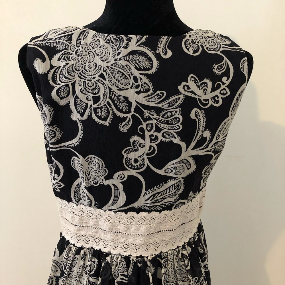 Oscar De La Renta Dress Black Floral Lace Party 8 - Picture 5 of 8